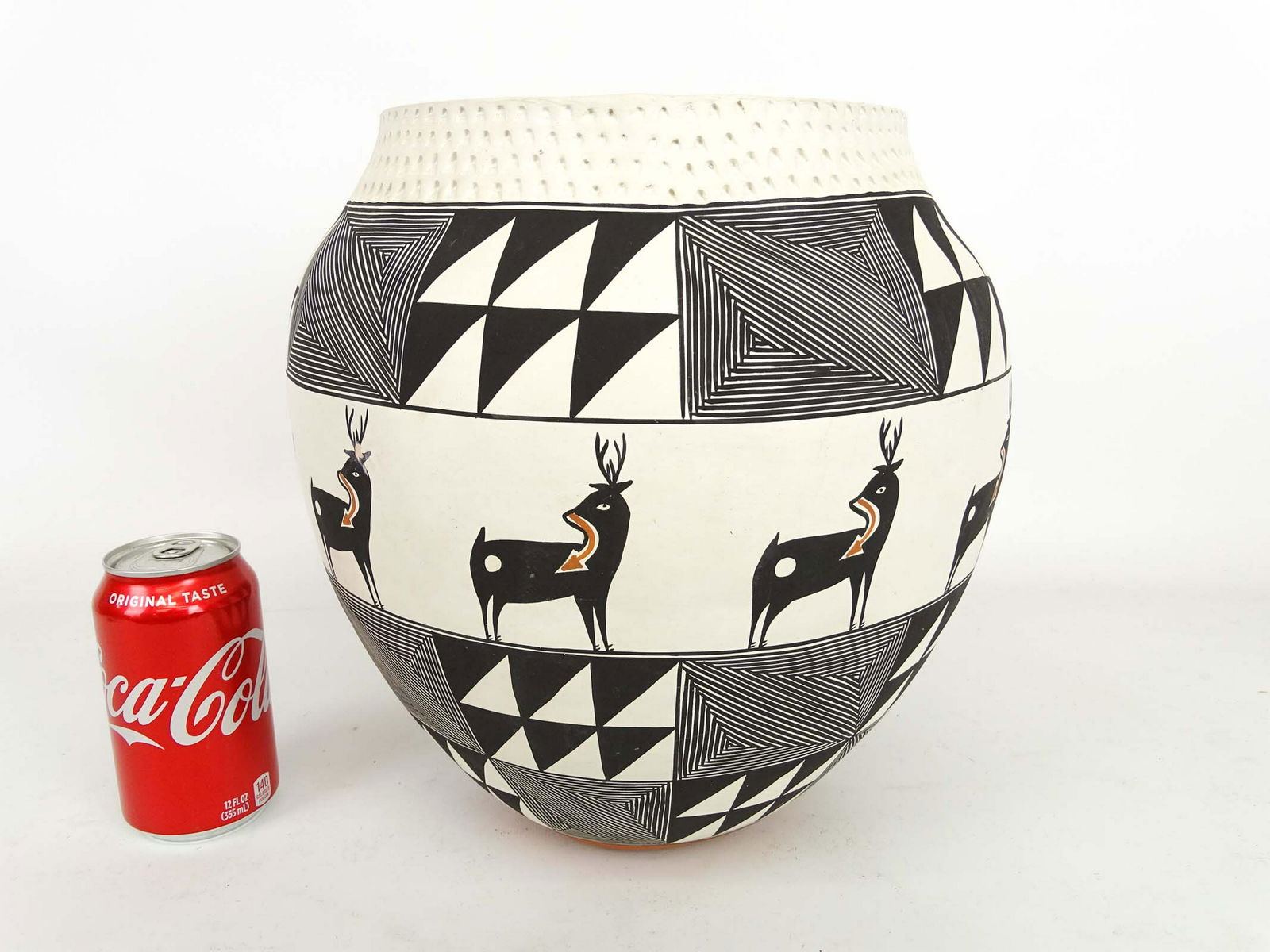 Acoma Pueblo Pot, Signed "Louise Abeita" (1 of 3)