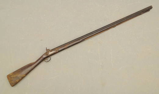 Early Rifle: 19th c. rifle marked "SHARPE". 57 1/2" overall L..