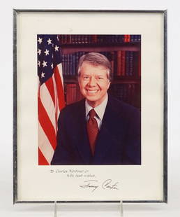 Jimmy Carter Autographed Photograph: Jimmy Carter autographed photograph. Sight 13 1/2" x 10 1/2".