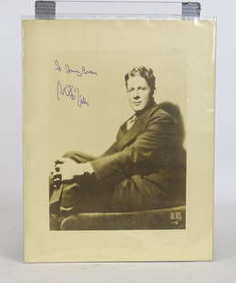 Rudy Vallee Autographed Photograph: Rudy Vallee autographed photograph. 14" x 11".