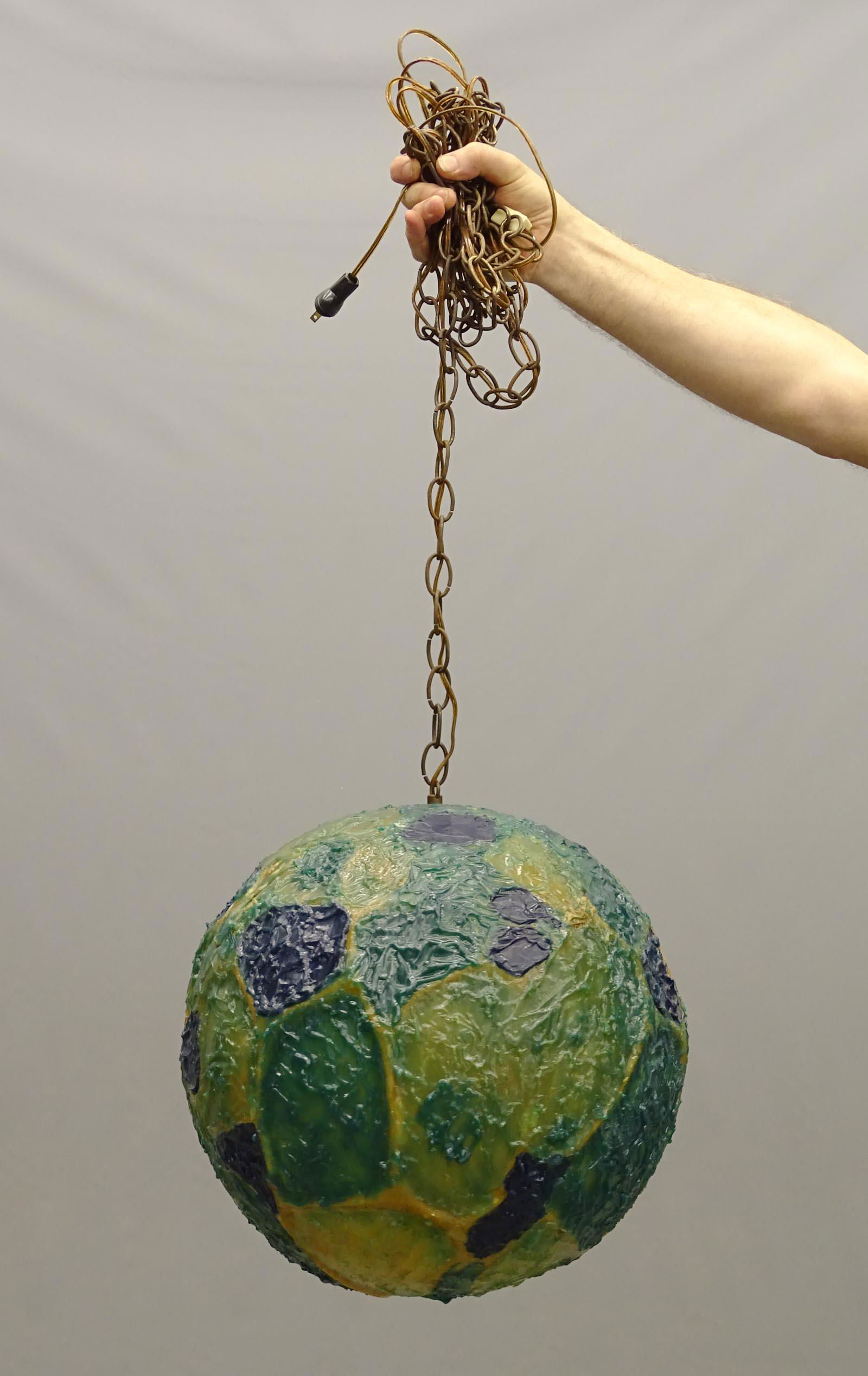 C. 1950's Hanging Ball Lamp (1 of 4)