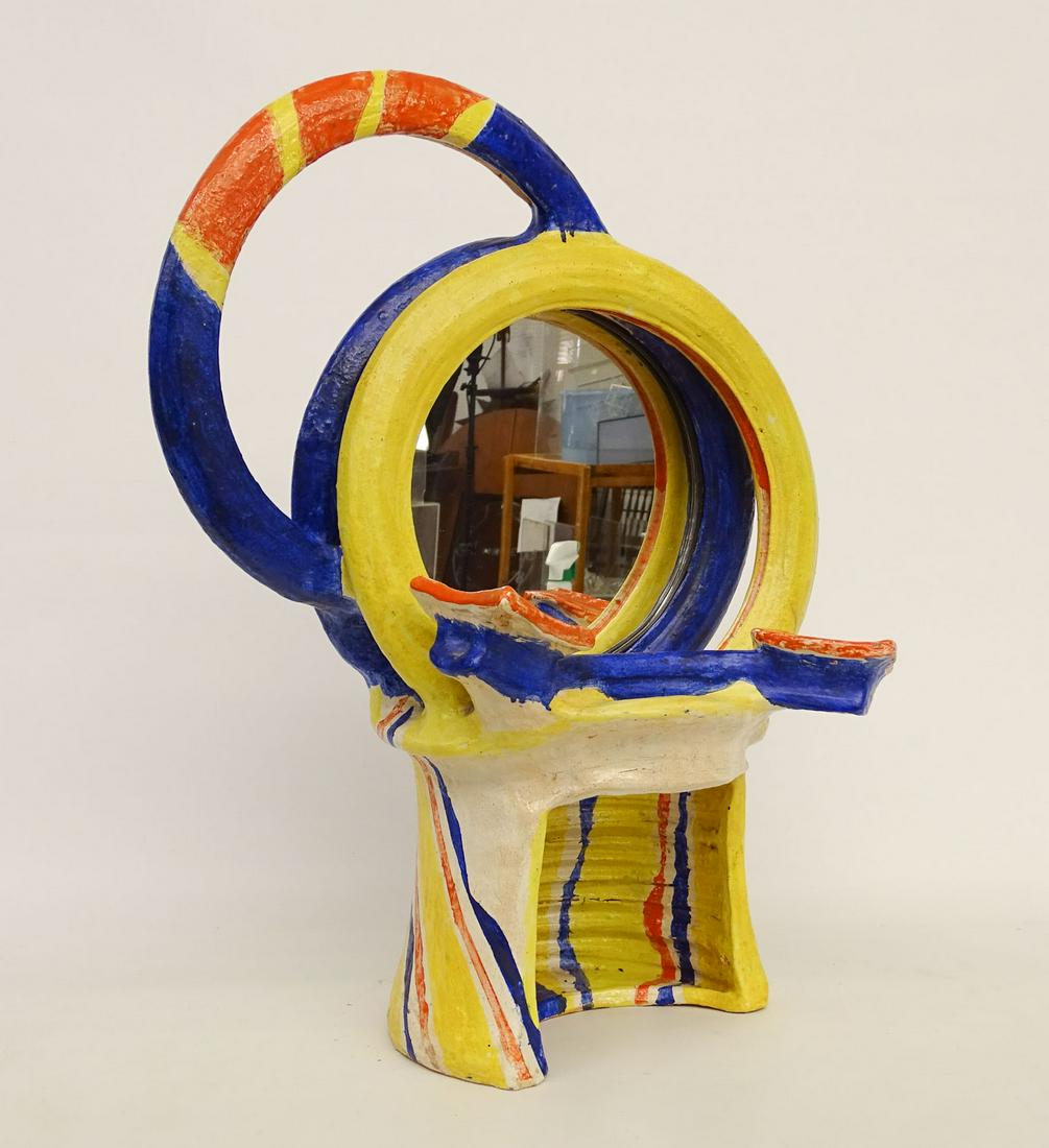 C. 1960's Italian Studio Pottery Mirrored Vanity (1 of 4)