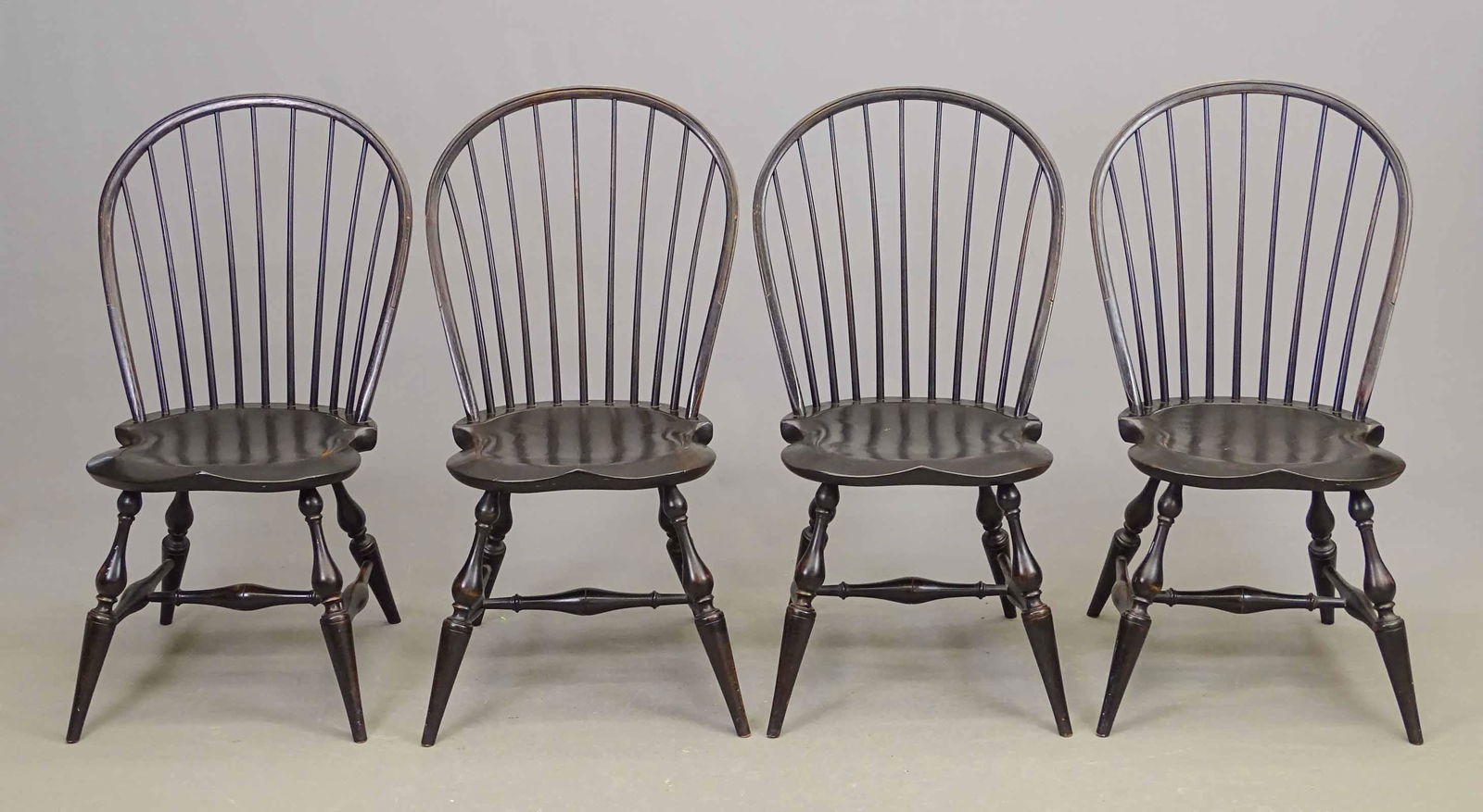 Set Of (4) Benchmade Windsor Chairs (1 of 4)