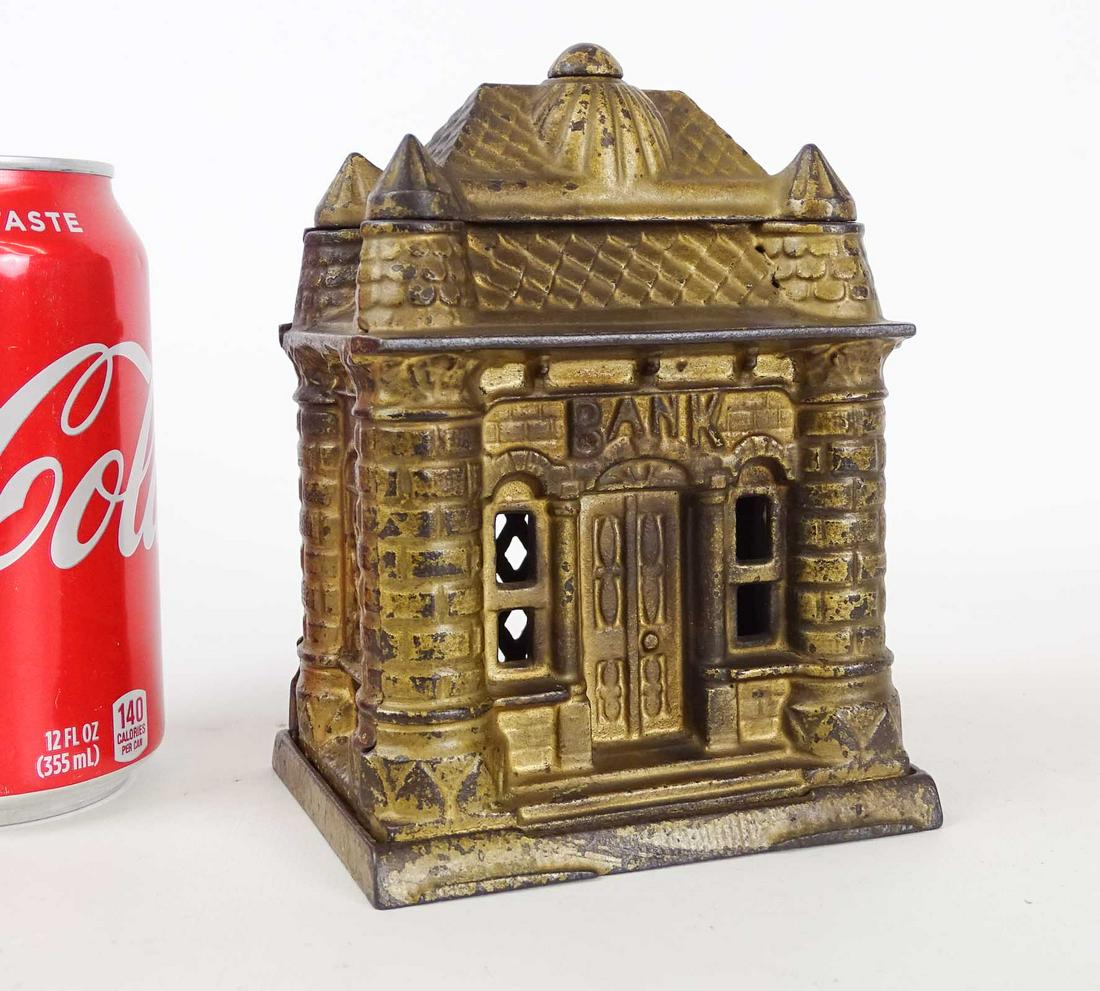Early Cast Iron Building Bank (1 of 4)