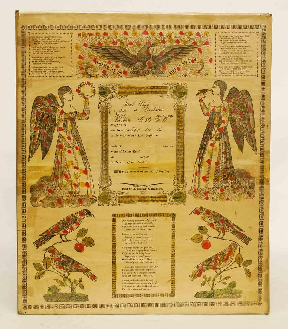 19th c. Fraktur (1 of 3)