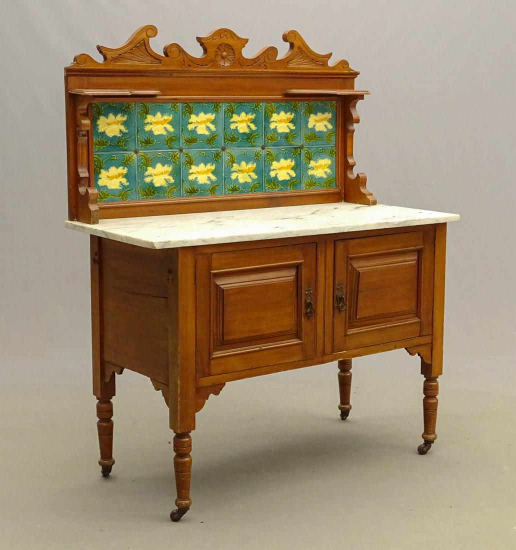 English Victorian Marble Top Washstand (1 of 6)