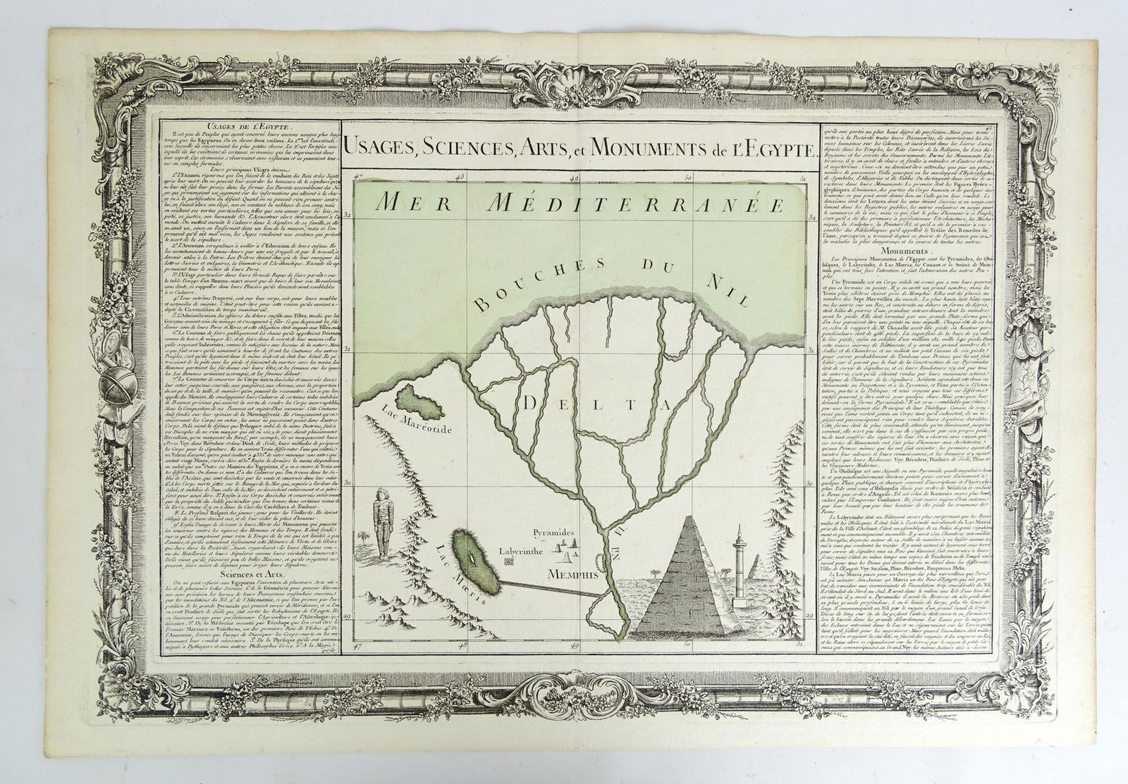 Egypt Map, Pyramids, Nile (1 of 2)