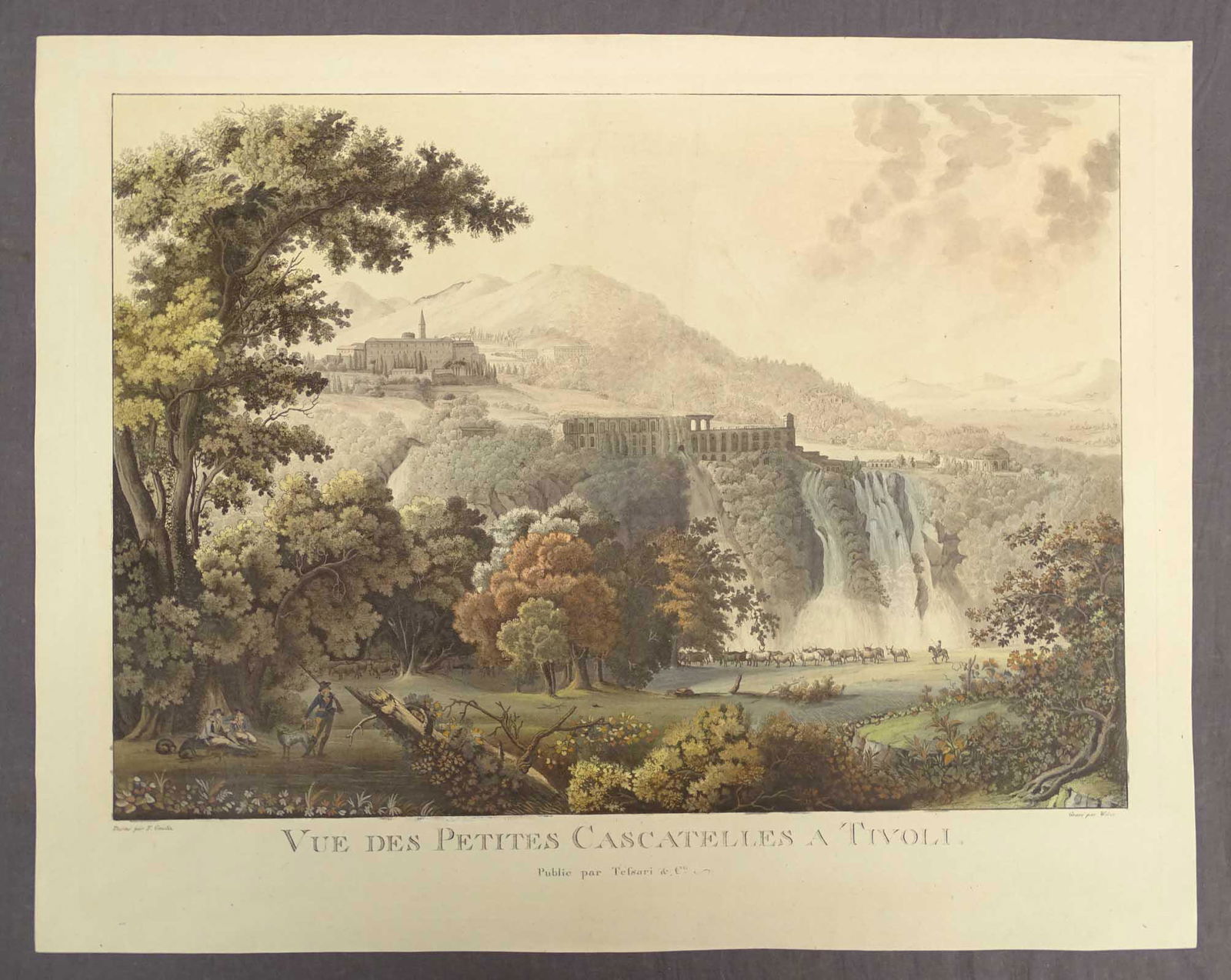 Tivoli Italy Waterfalls Antique Print (1 of 2)