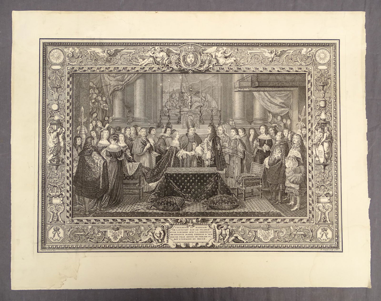 French Royal Marriage Antique Print (1 of 4)