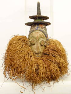 Yaka African Mask: Yaka African mask.