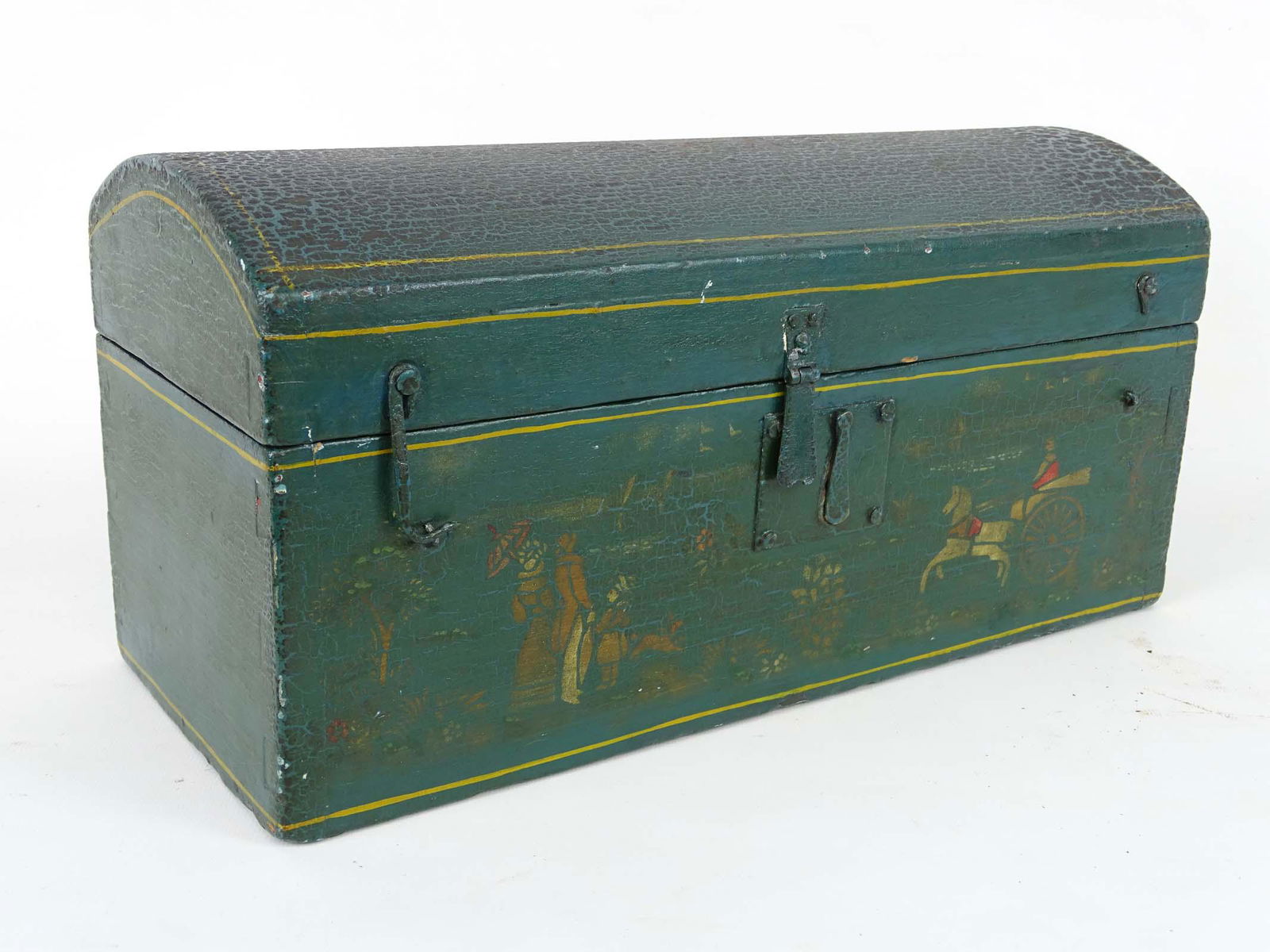 19th c. Dometop Painted Box (1 of 6)