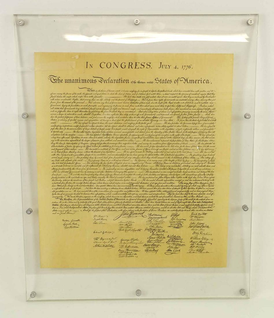 Copy Of The Declaration Of Independence: Copy of The Declaration Of Independence. 16" x 14".