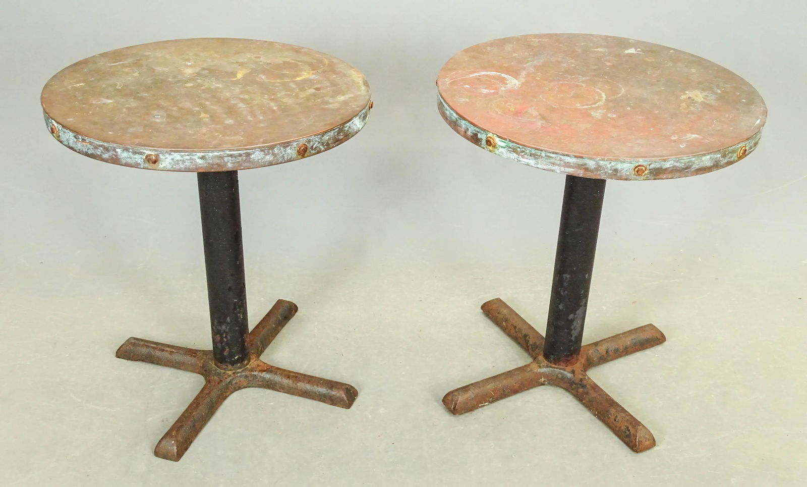 Pair Copper Top Tables (1 of 3)