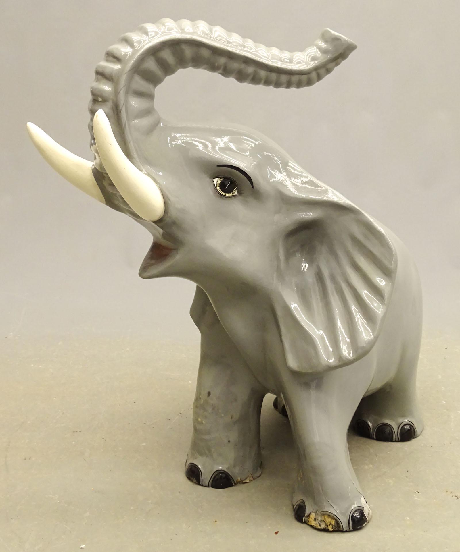 "Sermel" Papier Mache Elephant, Tonala Mexico: "Sermel" papier mache elephant, Tonala Mexico. Workshop founded by Sergio Busamante (C. 1970's). 33" L., 31" Ht..