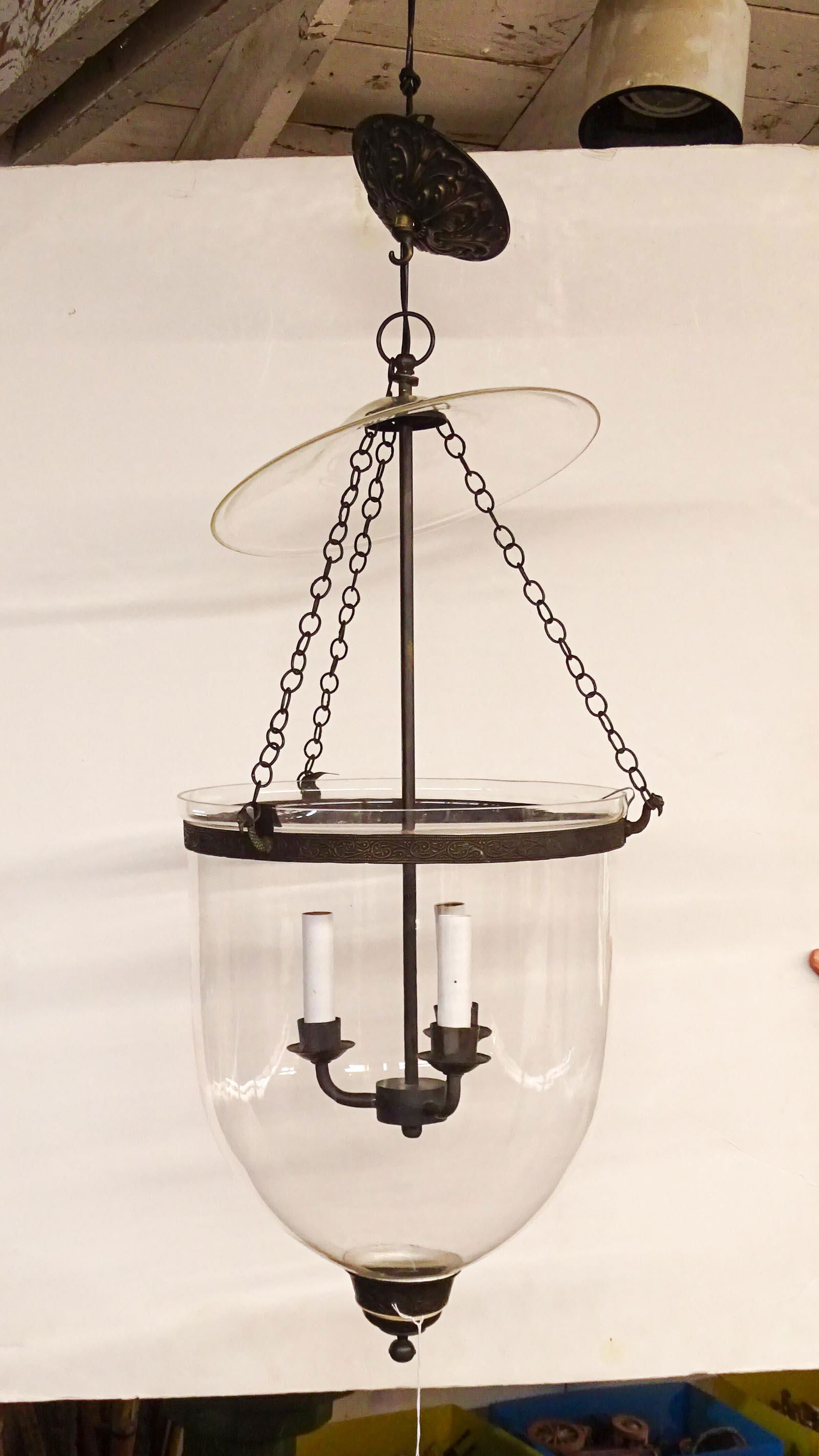 Glass Bell Jar Hall Lamp (1 of 4)