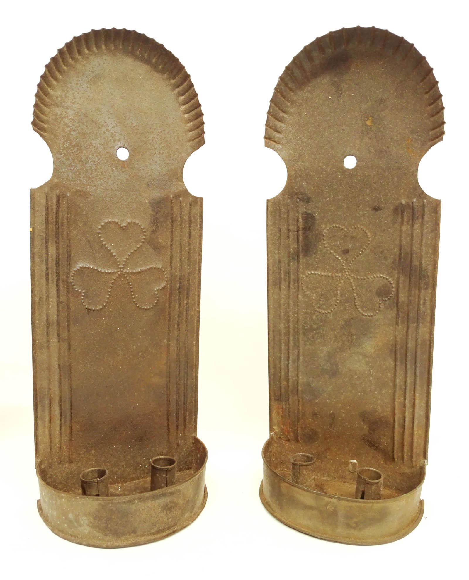 Pair Tin Sconces (1 of 5)