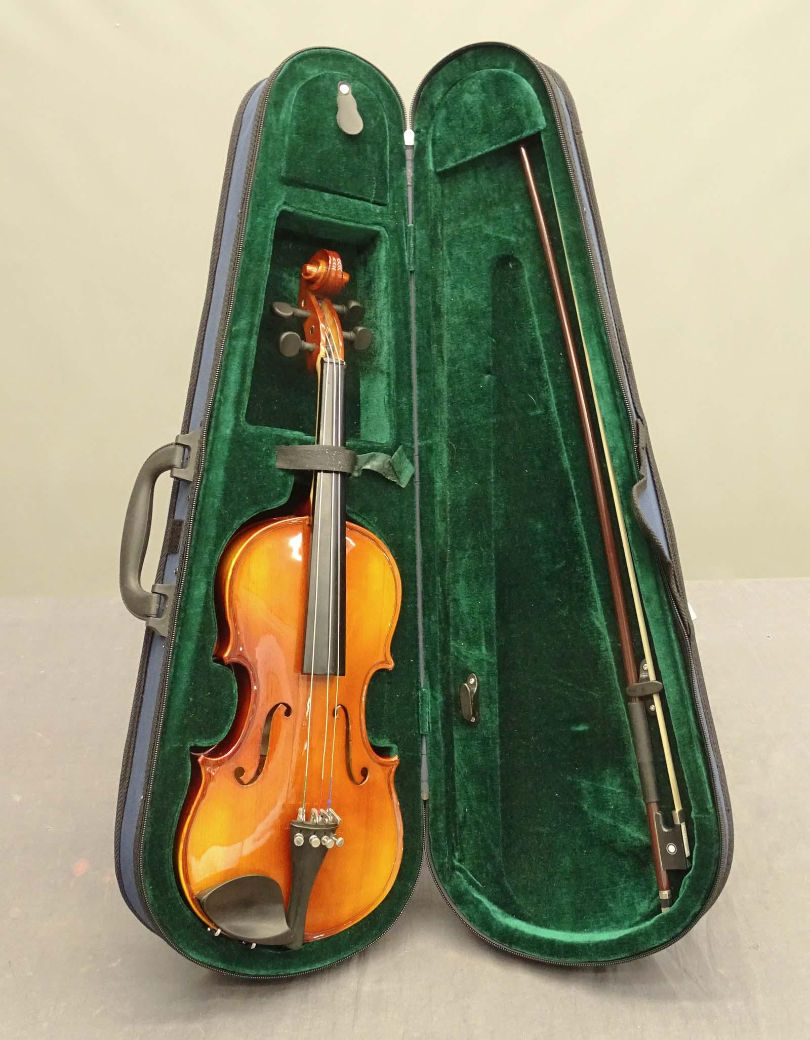 Violin: Bontempi violin in case. Violin 21" L..