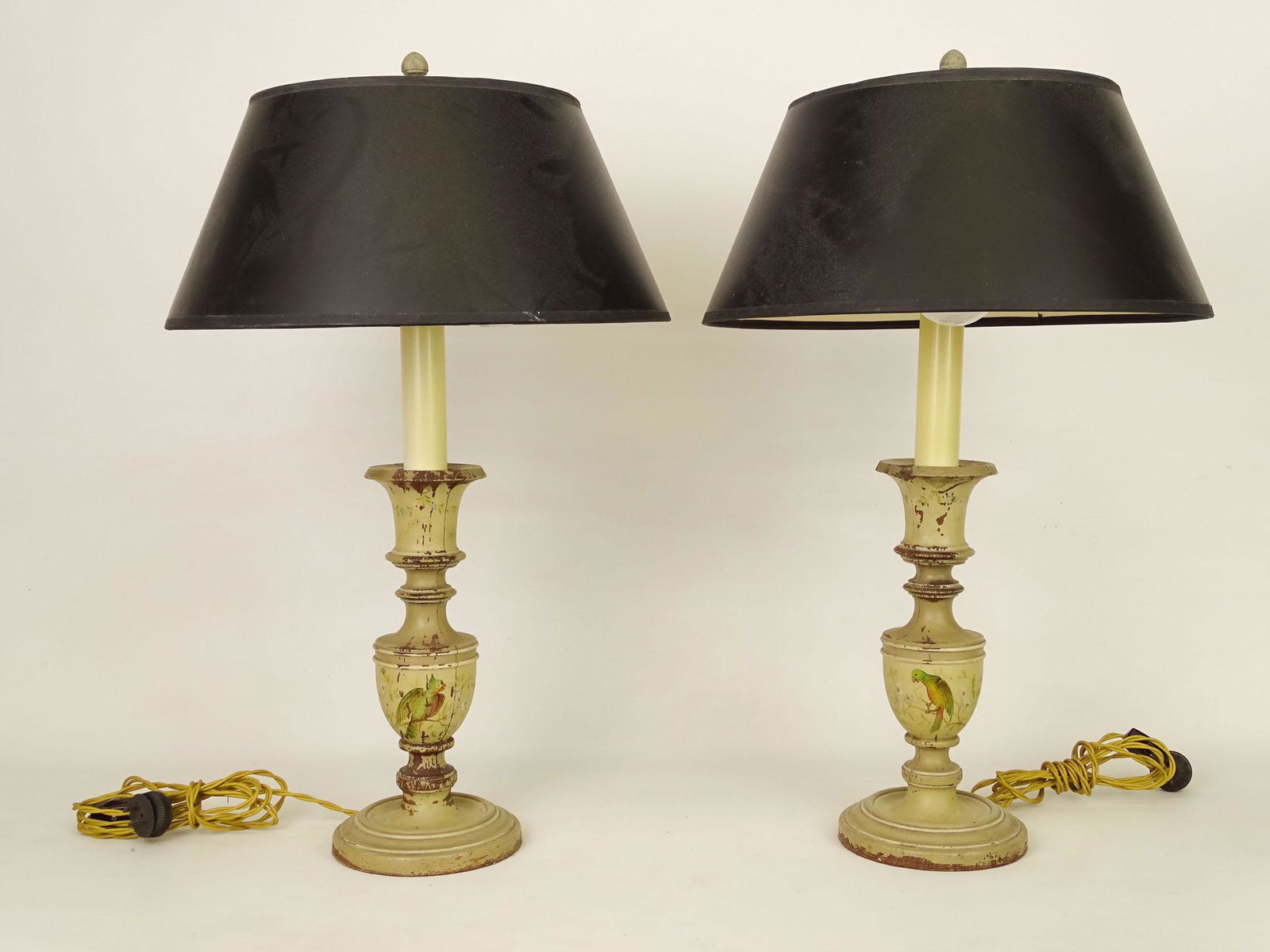 Pair Wooden Table Lamps (1 of 6)