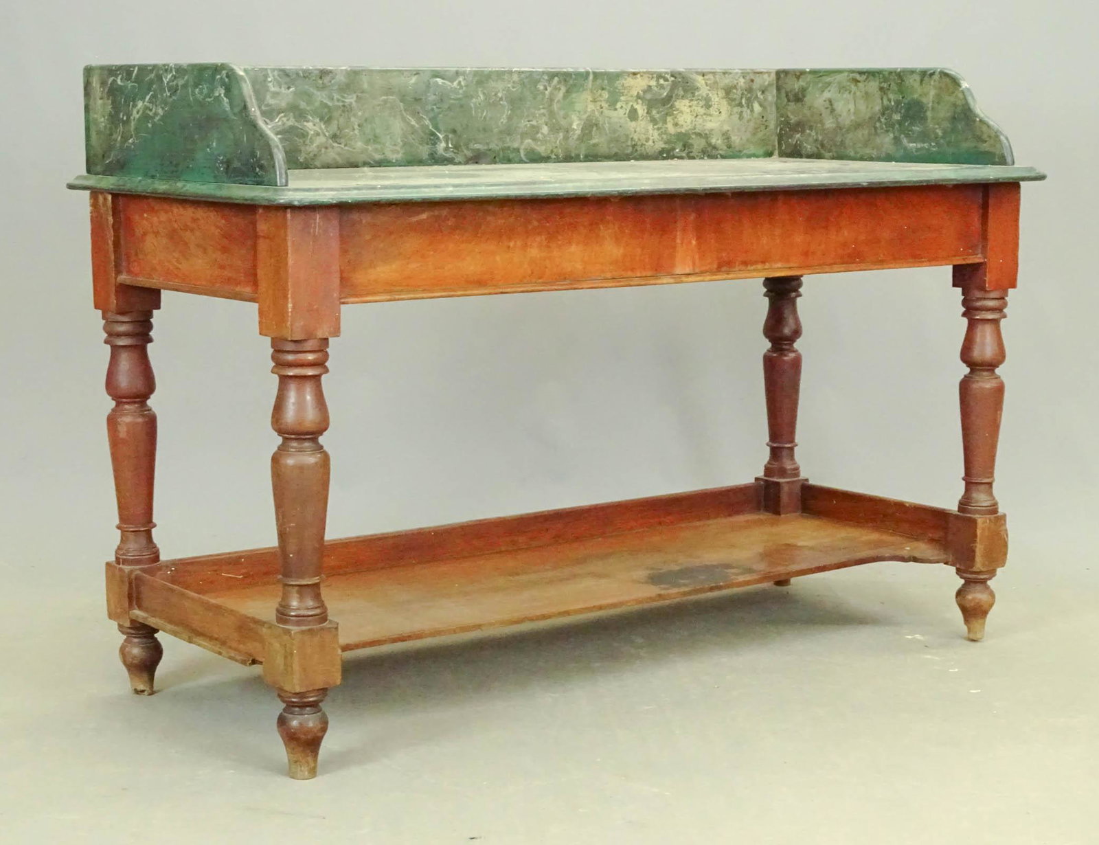 Early Slate Top Server: Early slate top server. 54" x 24" x 35" Ht..