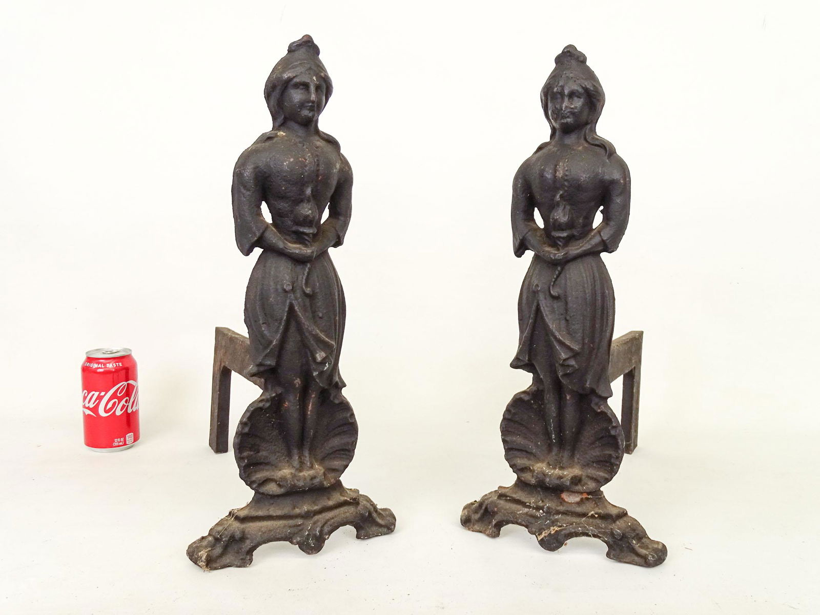 Pair Lady Columbia Andirons (1 of 6)