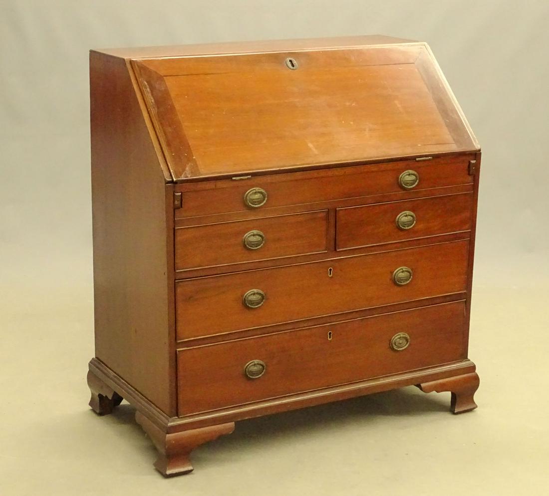 18th c. English Mahogany Slant Lid Desk (1 of 8)