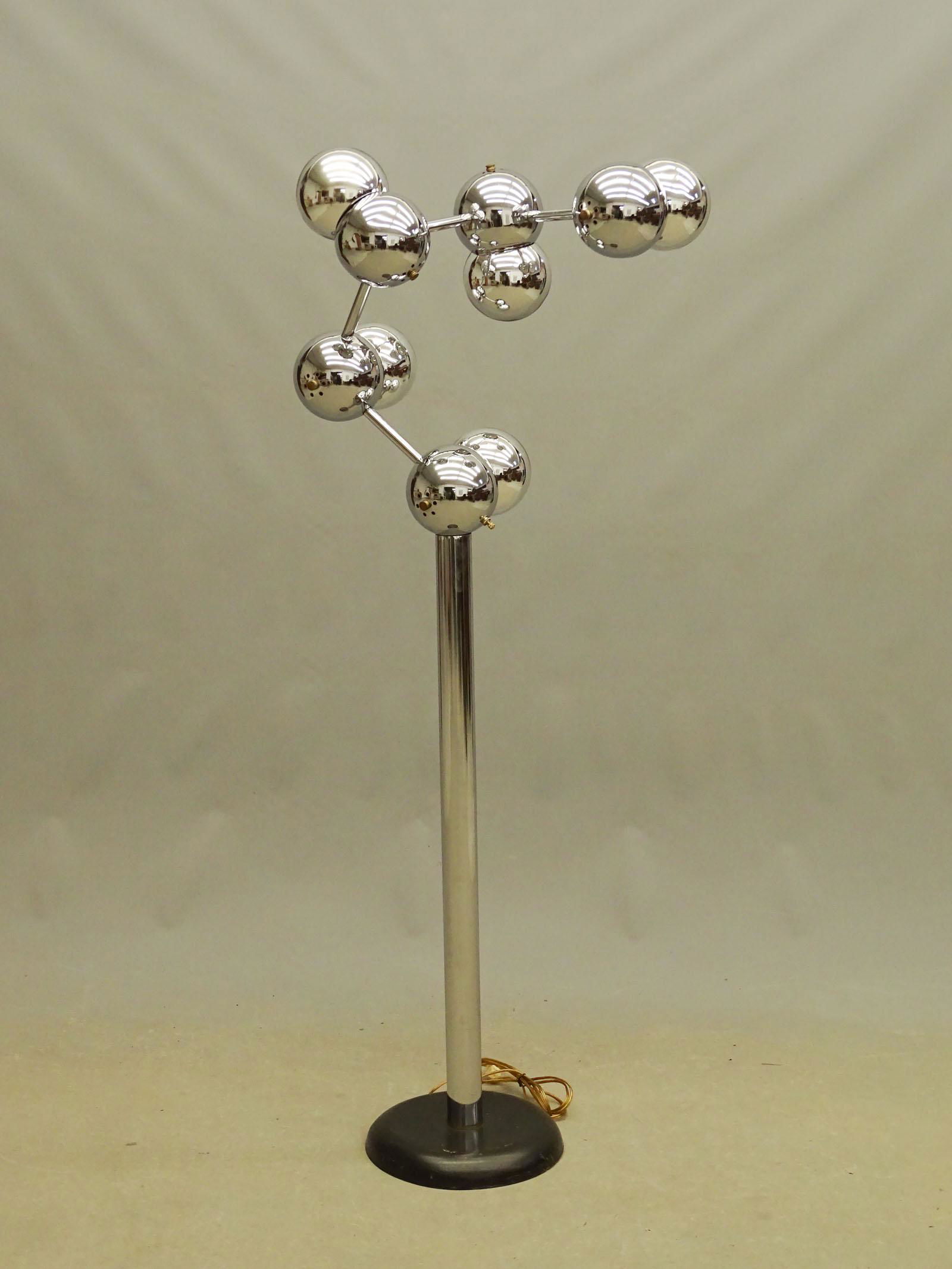1960's Torino Molecular Chrome Floor Lamp (1 of 4)