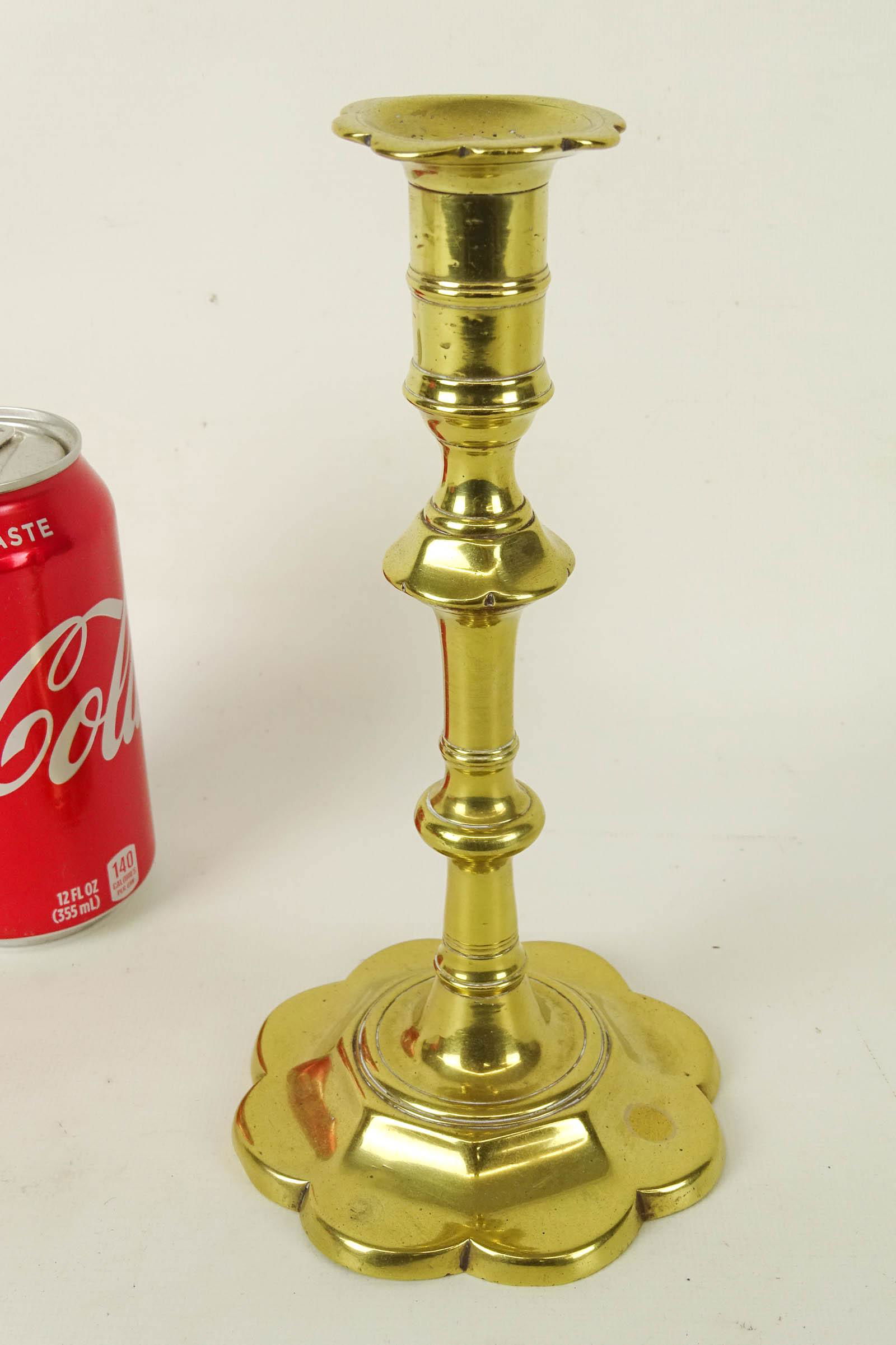 18th c. Queen Anne Candlestick (1 of 4)