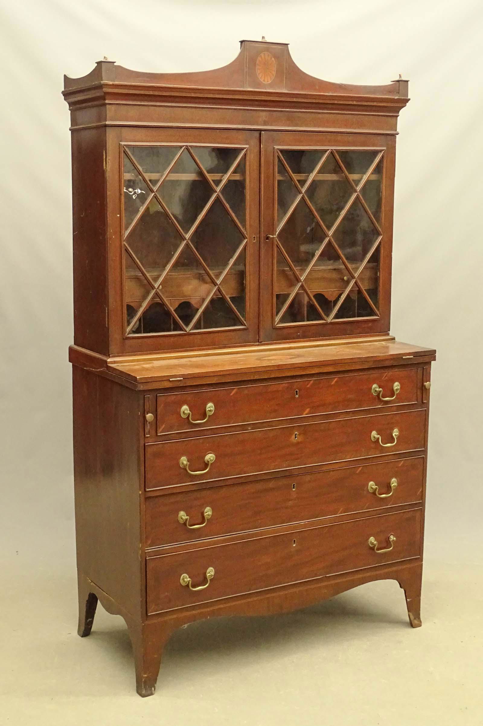 19th c. Hepplewhite Secretary (1 of 10)