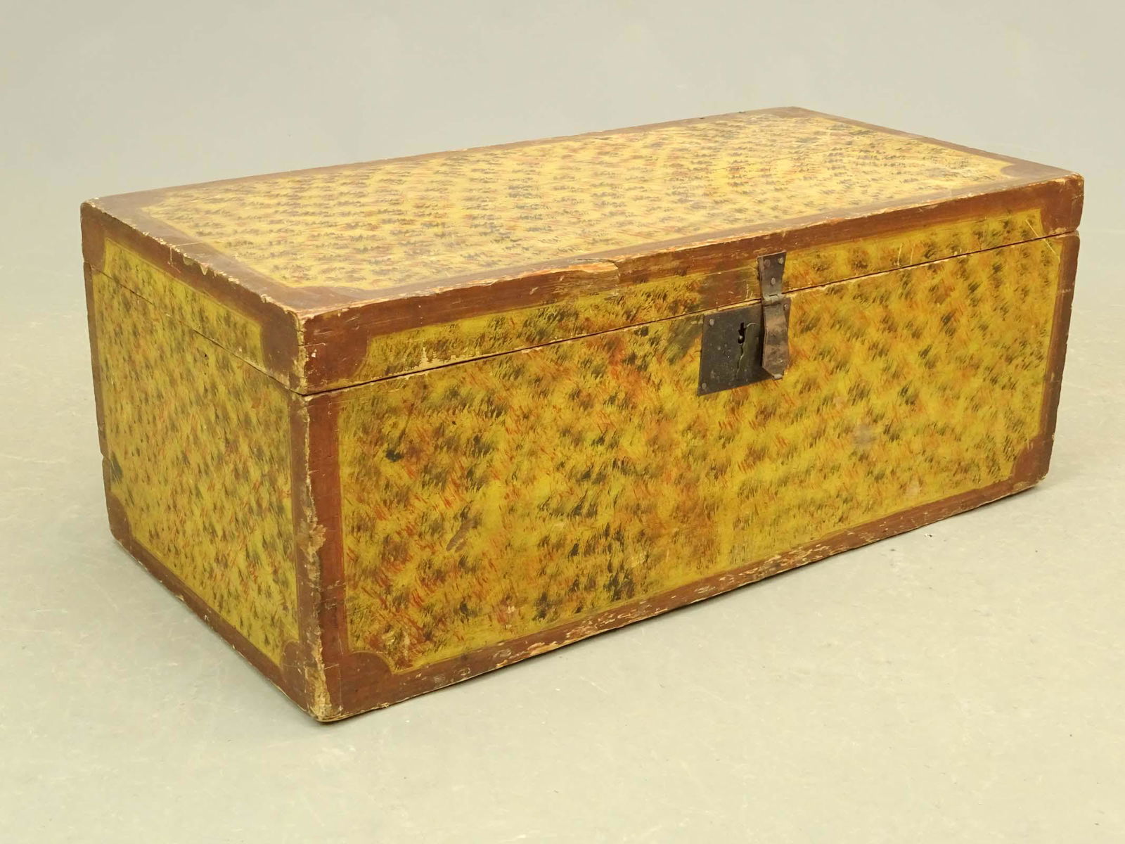 19th c. Paint Decorated Trunk (1 of 6)