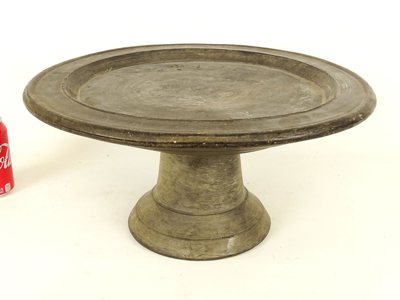 19th c. Wooden Turned Compote (1 of 4)