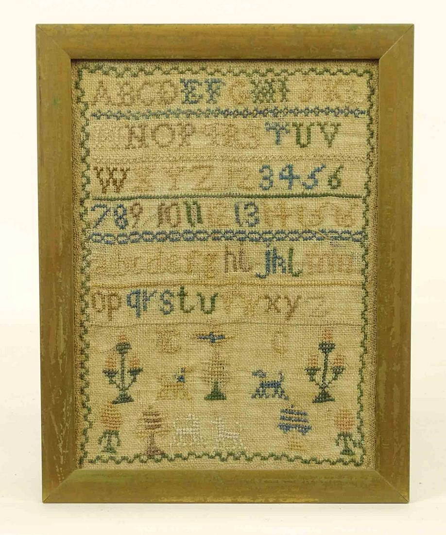 19th c. Needlework Sampler (1 of 2)