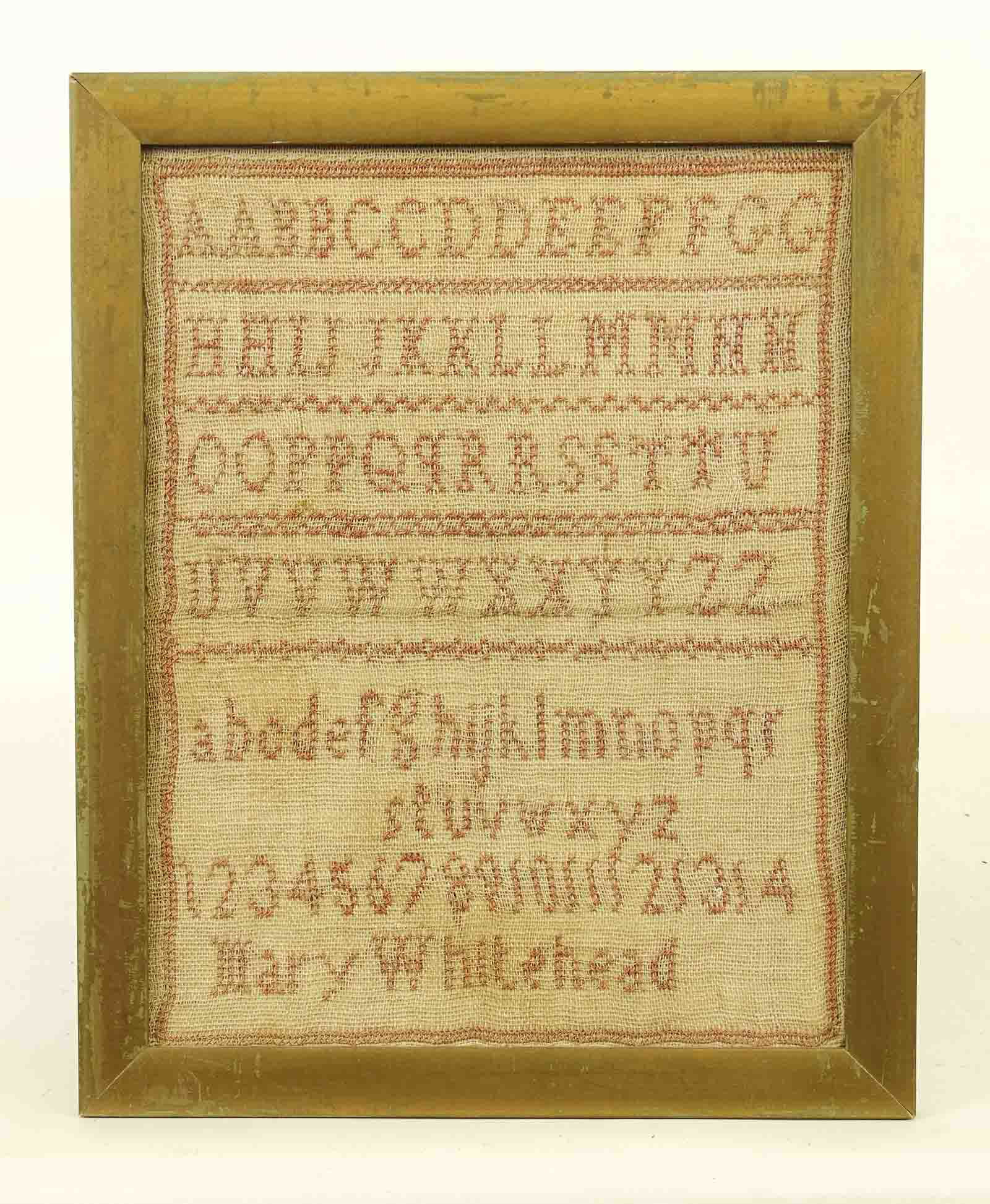 19th c. Needlework Sampler (1 of 3)