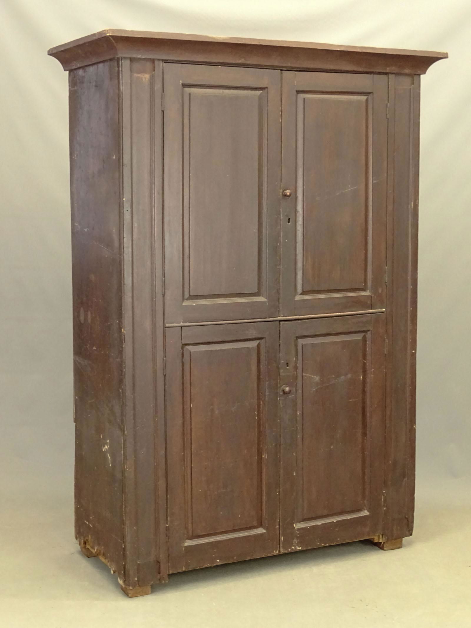 19th c. Four Door Wall Cupboard (1 of 6)