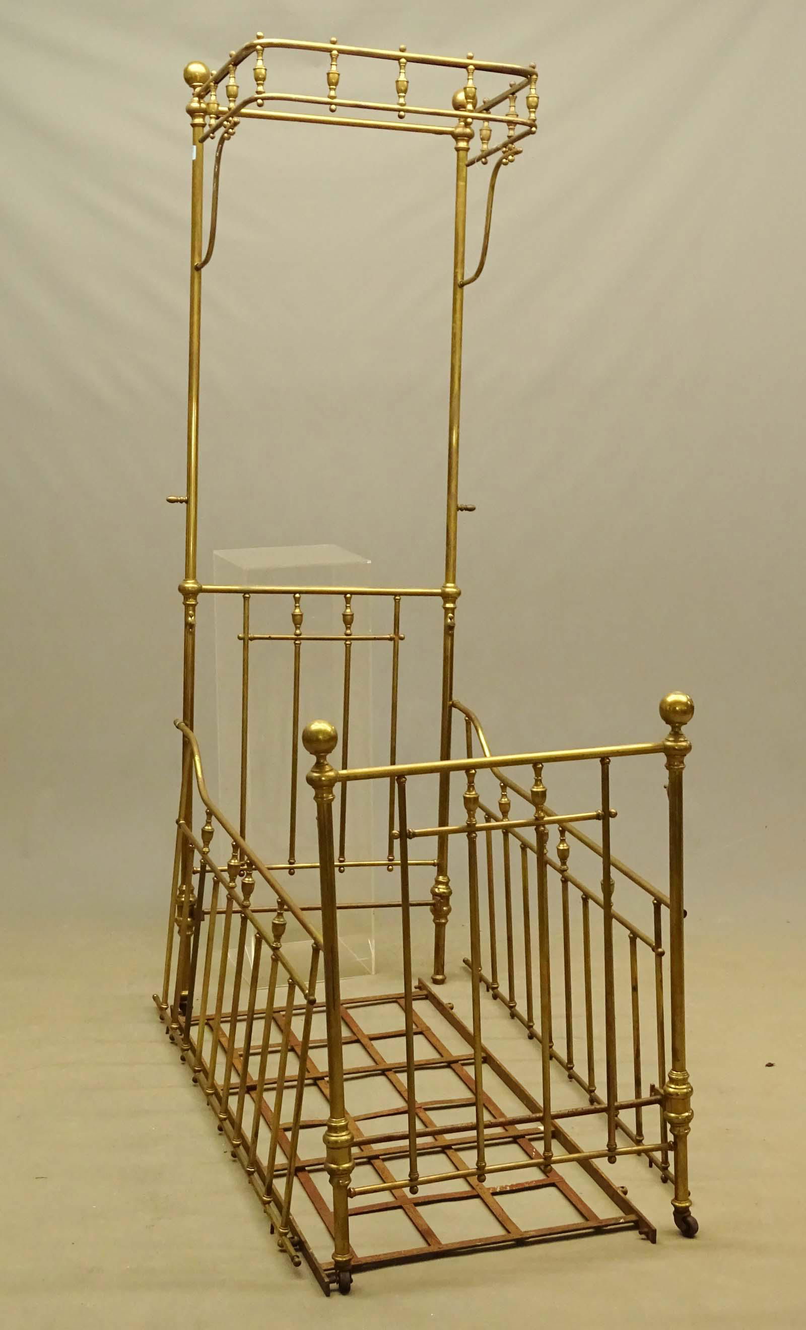 19th c. Brass Canopy Bed (1 of 3)