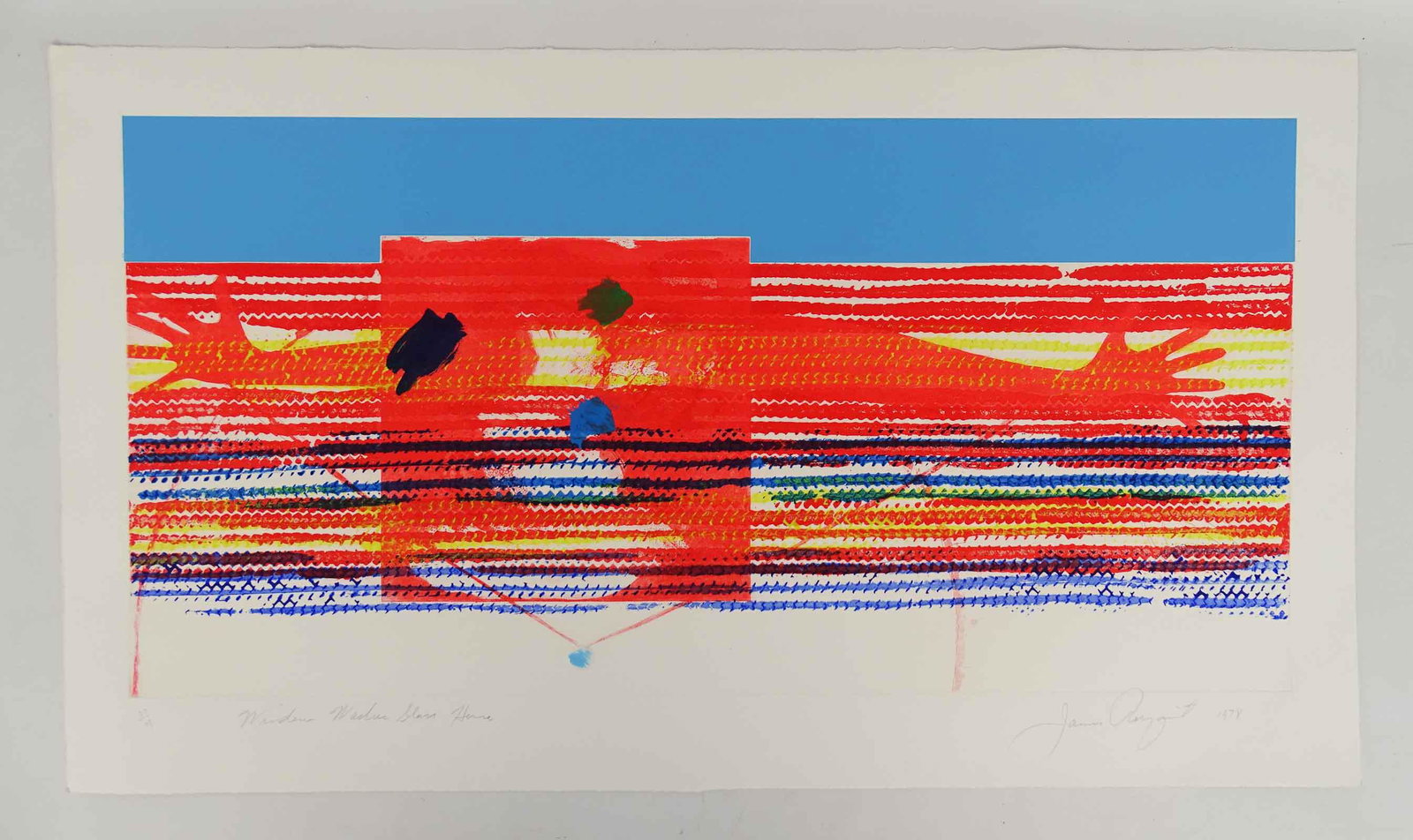 James Rosenquist (1933-2017): James Rosenquist (1933-2017), signed and numbered print (1978, #30/78). 22 3/4" x 40".
