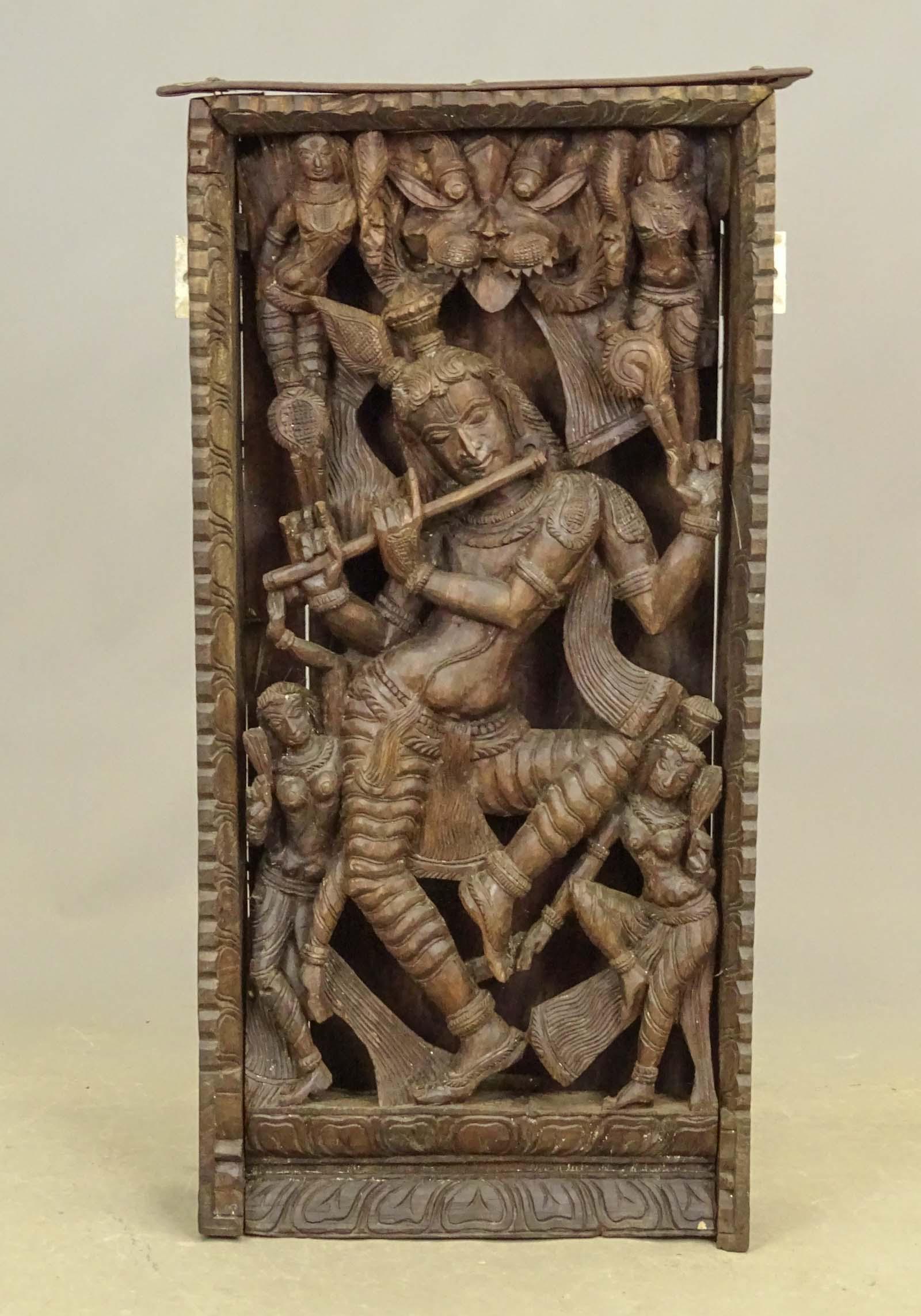 Balinese Wood Carving: Balinese wood carving. 16" x 5" x 33".