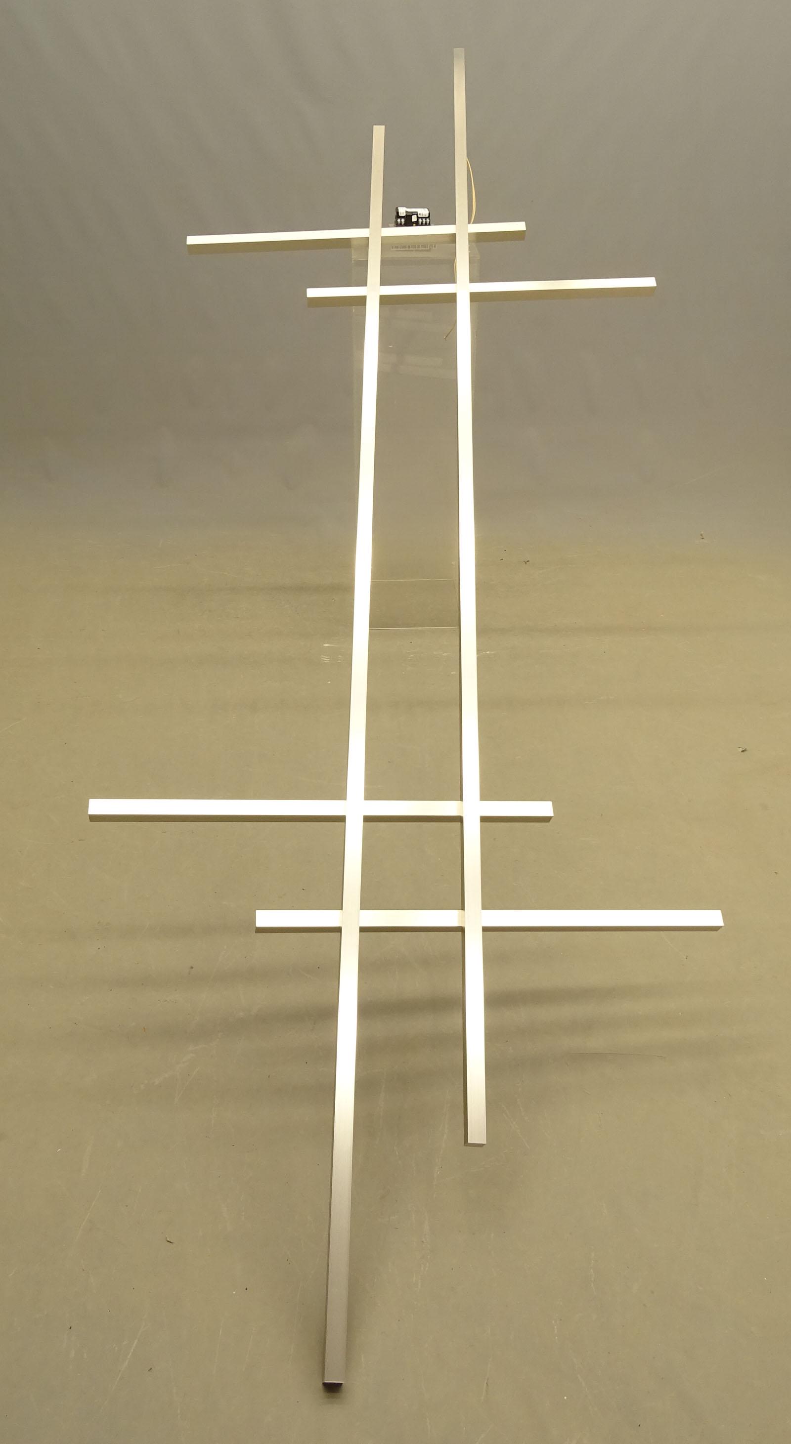 Light Fixture: Large contemporary light fixture. 10' 3 1/2' L..