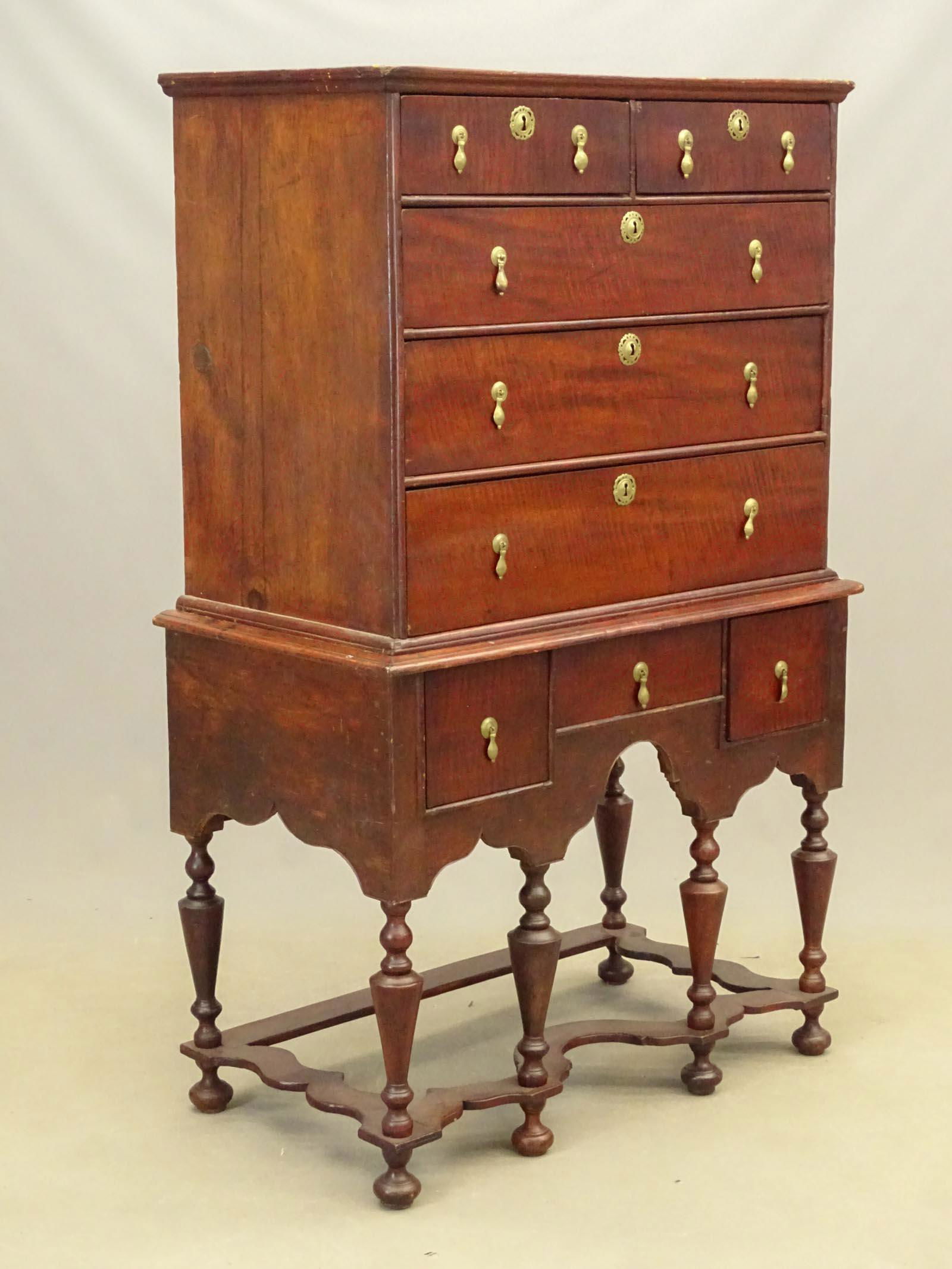 18th c. William & Mary Chest on Frame (1 of 6)