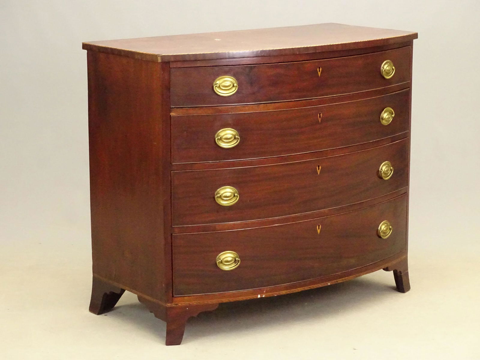 Hepplewhite Bowfront Chest of Drawers (1 of 6)