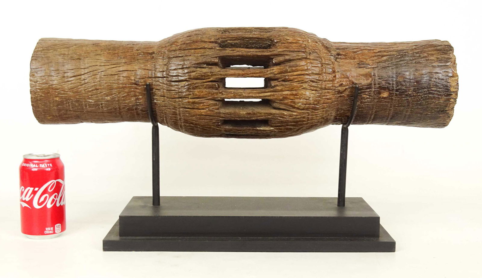 Wagon Axel: Mounted wagon axle. 24" W., 5" Ht..