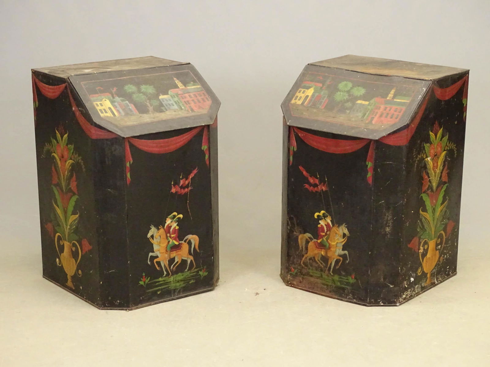 Pair Tole Bins (1 of 16)