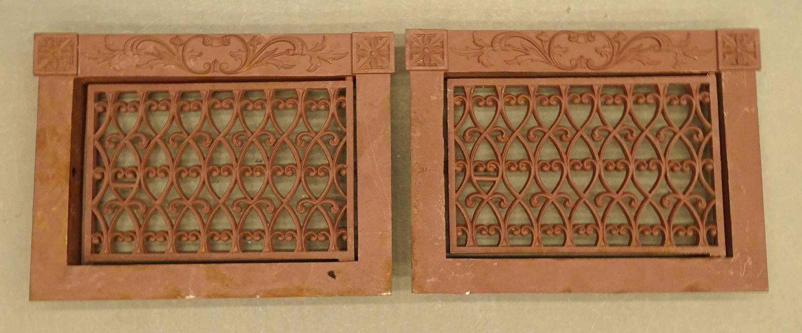 Pair Cast Iron Window Grates (1 of 5)