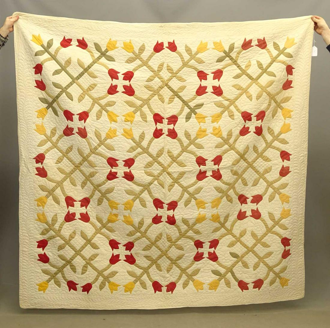 Early Tulip Applique Quilt (1 of 2)