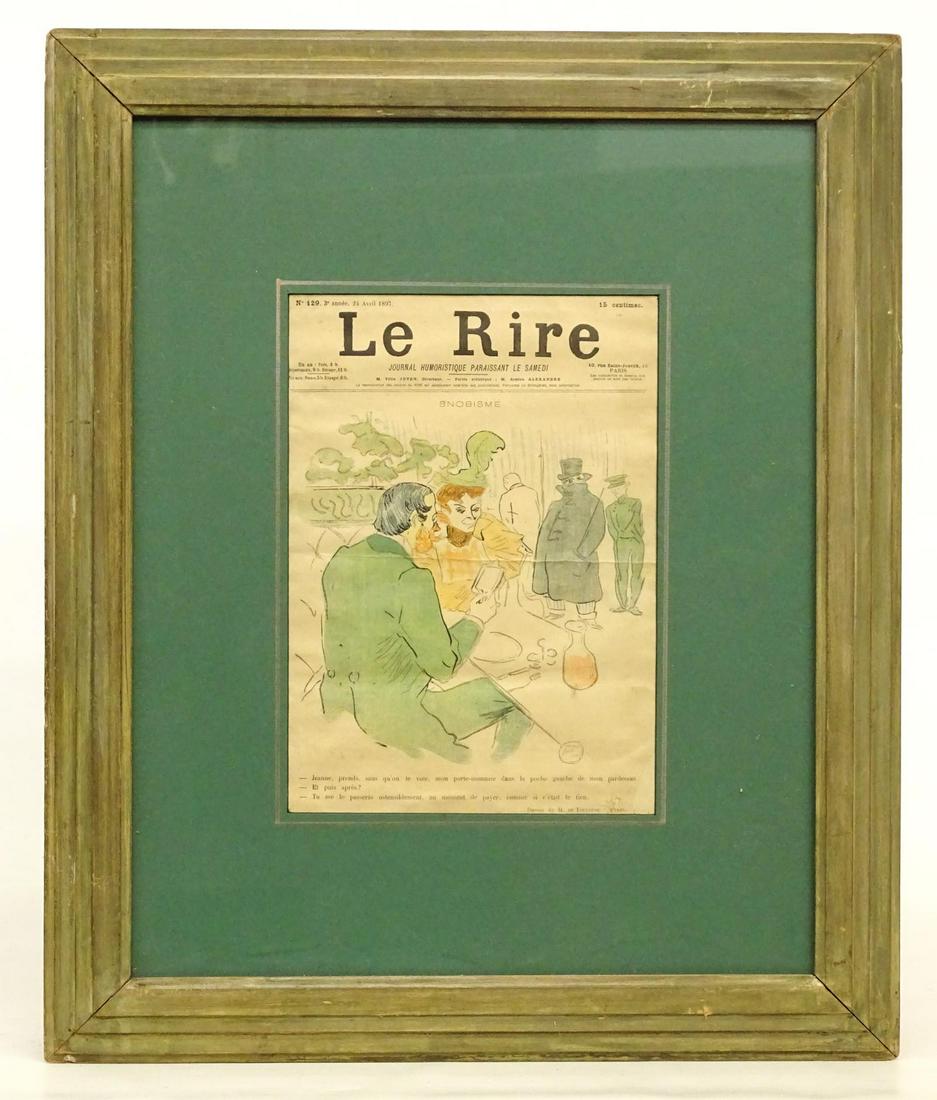 Le Rire Magazine Cover with Lautrec Artwork (1 of 7)