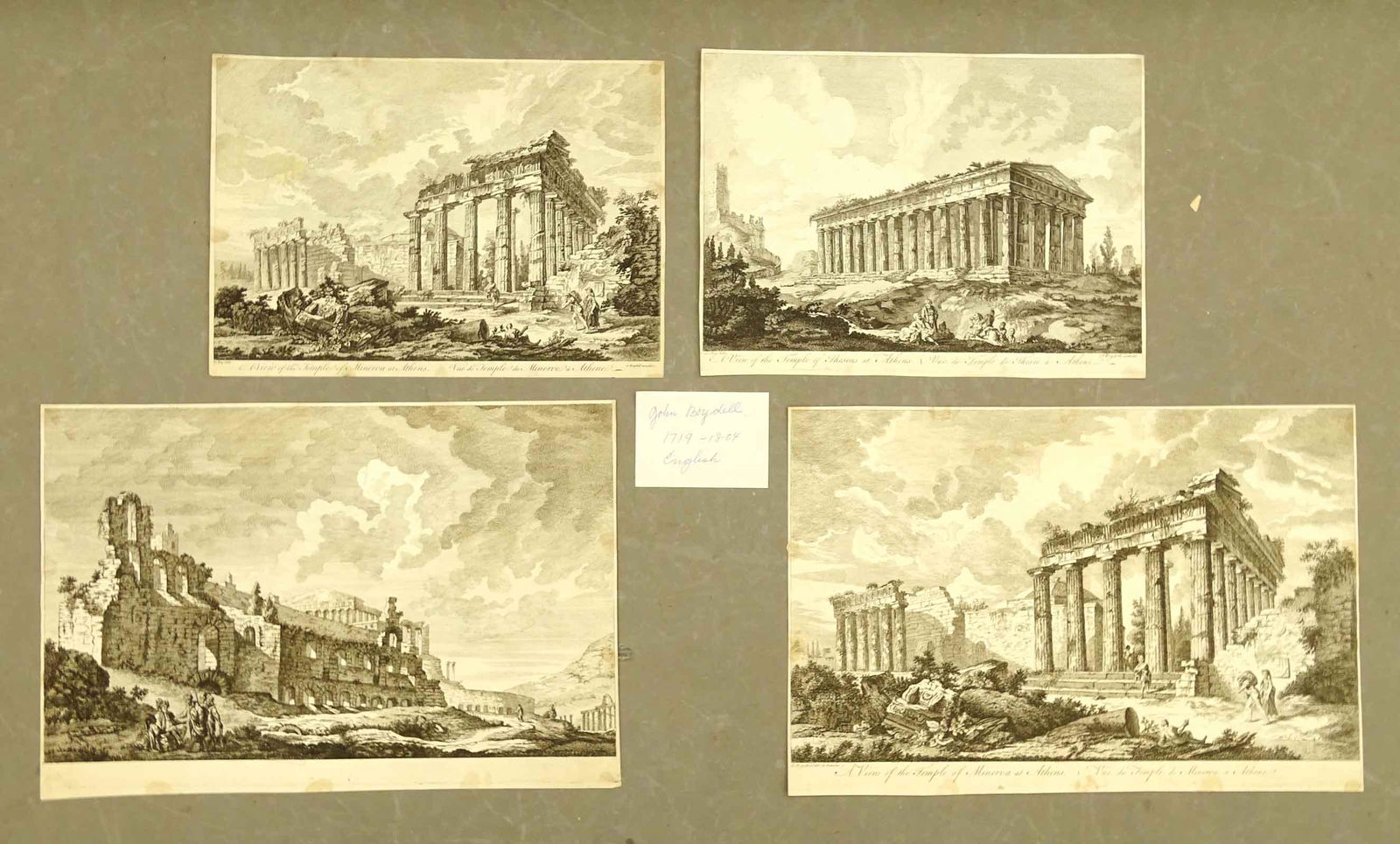 Engravings: Lot (4) early John Boydell engravings.