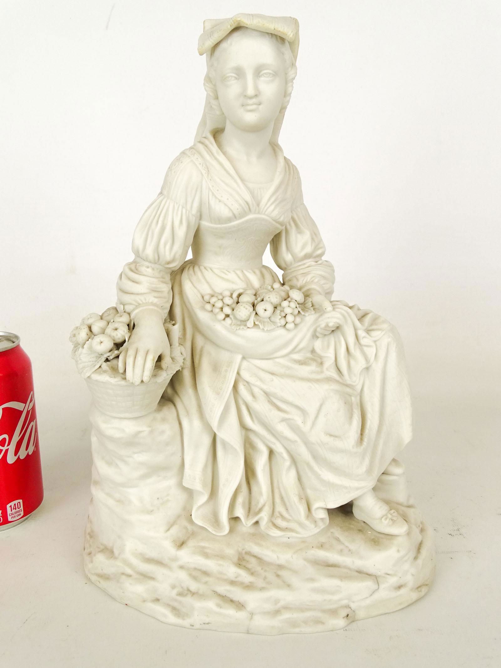 Parianware Statue of a Woman (1 of 5)