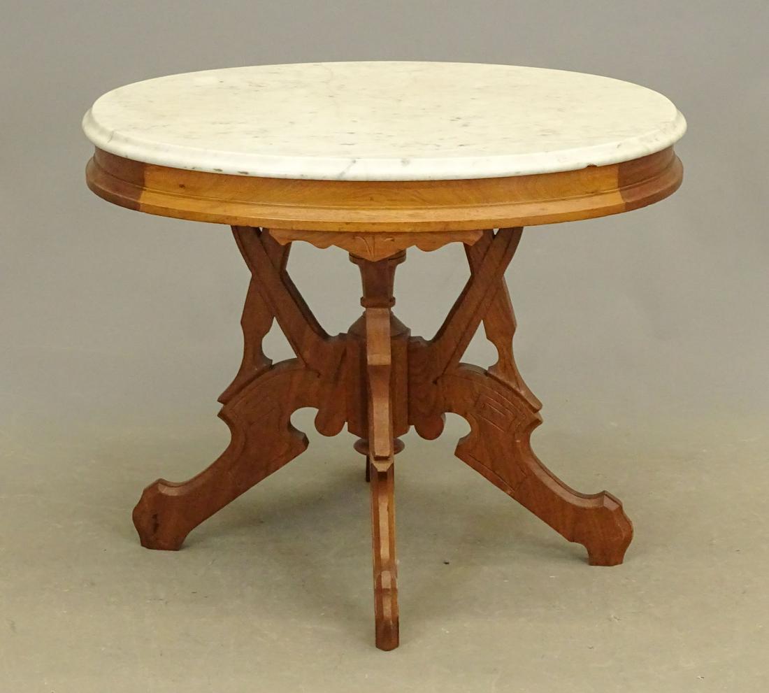 Victorian Marble Top Side Table (1 of 6)
