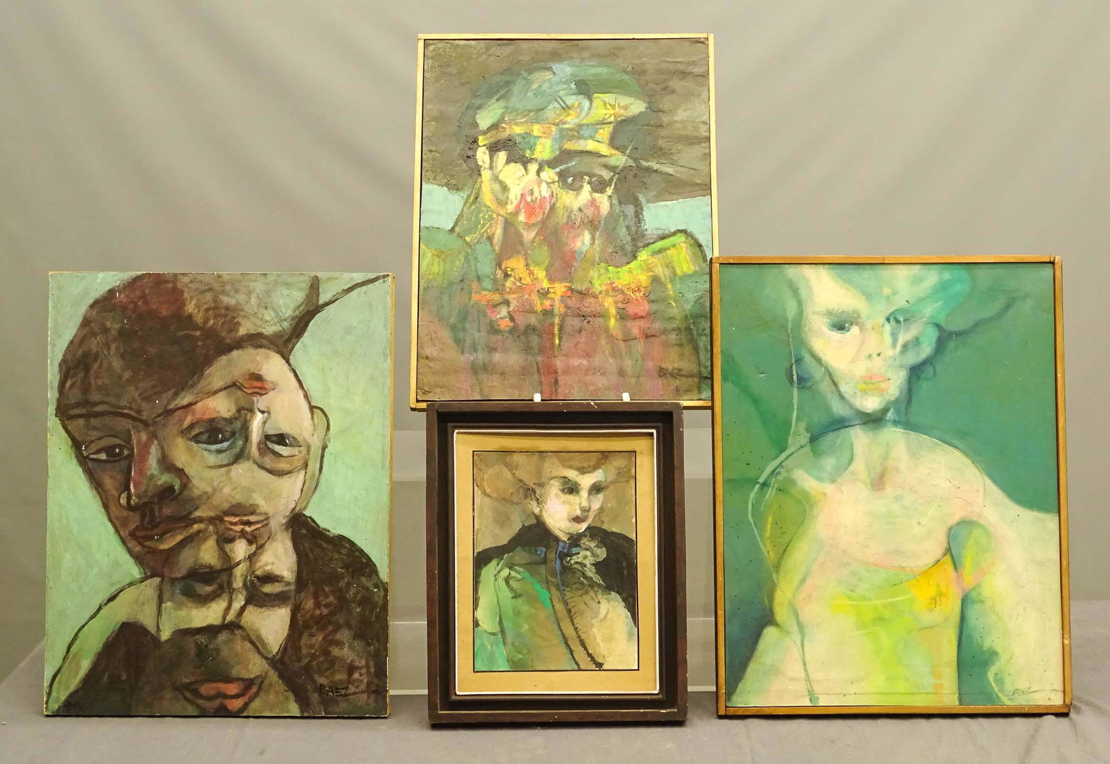 Daniel Baez (American 20th Century): Daniel Baez (American 20th Century), (4) works. Largest 24" x 18 1/2".
