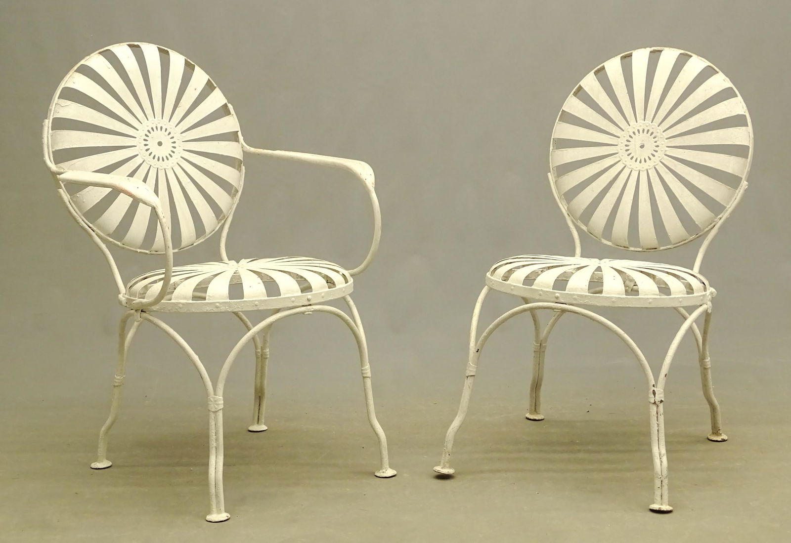 Pair Vintage Spring Patio Chairs (1 of 7)