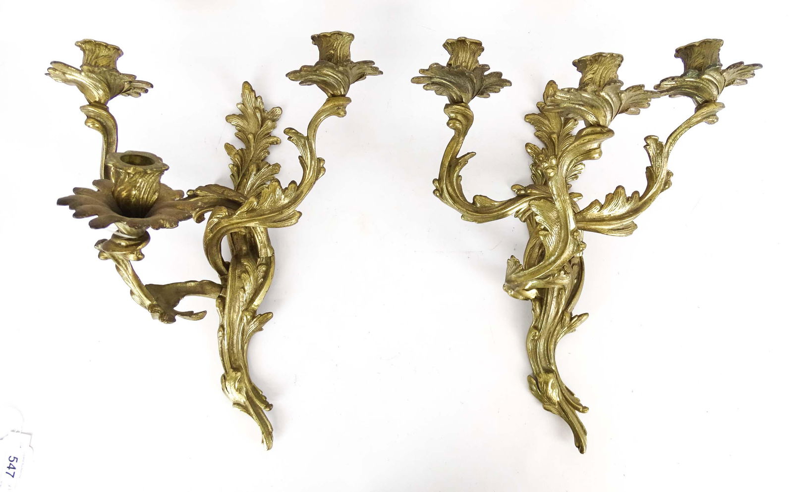 Pair Brass Wall Sconces (1 of 5)